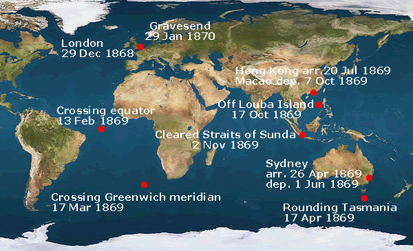 Voyage of the Cathaya 1869